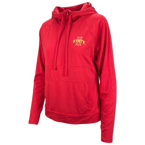 Authentic Brand Women's I-State Cardinal Lightweight 1/4 Zip Hoodie